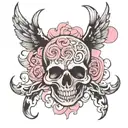 FUCK MY LIfe  pink tattoo design idea