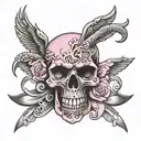 FUCK MY LIfe  pink tattoo design idea