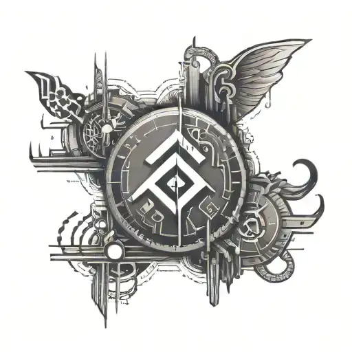 software developer coding symbols tattoo design idea