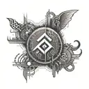 software developer coding symbols tattoo design idea