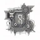 software developer coding symbols tattoo design idea
