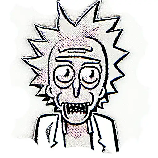 Rick from rick and morty tattoo design idea