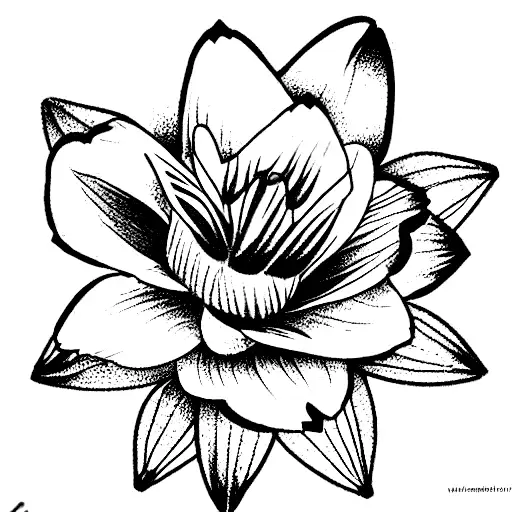 daffodil, rose, water lily, marigold, narcissus tattoo design idea