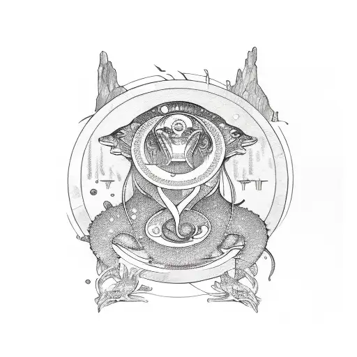 leo, libra and Pisces  tattoo design idea