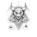 leo, libra and Pisces  tattoo design idea