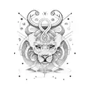 leo, libra and Pisces  tattoo design idea