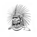 taino indian warrior full body tattoo design idea