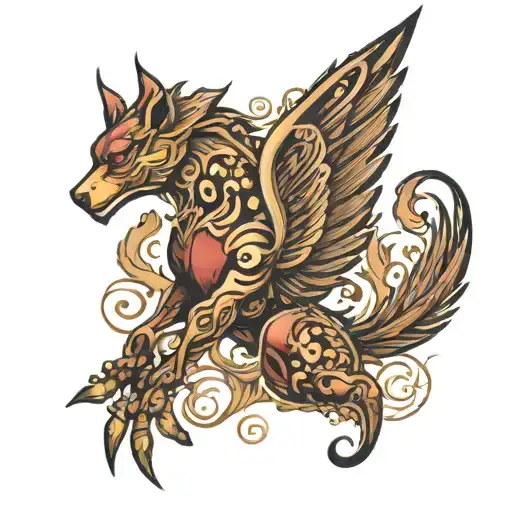 Create a flash tattoo (without color) to match another flash tattoo which is in the upper outer side of arm. It's a medi tattoo design idea