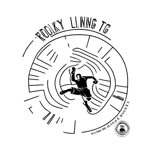 Rocky Balboa training in the gym tattoo design idea