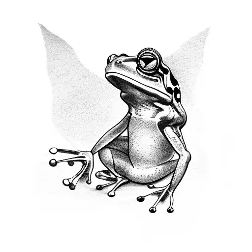 frog wizard gauntlet tattoo design idea