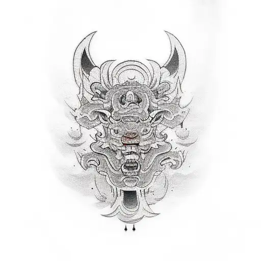 fudog tattoo design idea