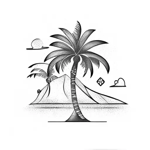 Palm Tree tattoo design idea