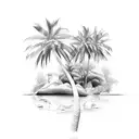Palm Tree tattoo design idea