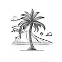 Palm Tree tattoo design idea