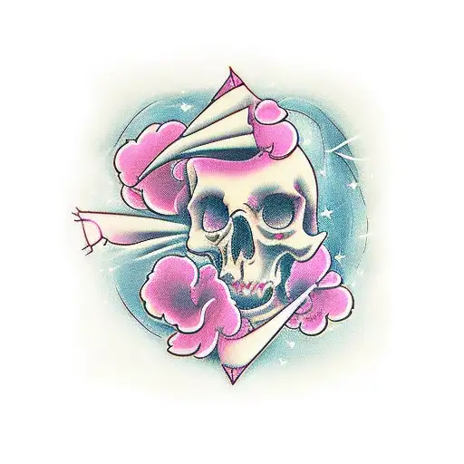i could die in this moment, forever young! in pink tattoo design idea