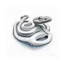 2 snakes wrapping around the word  faith  in cursive tattoo design idea