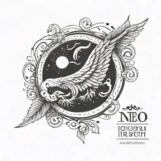 Greek mythological quotes or signs tattoo design idea