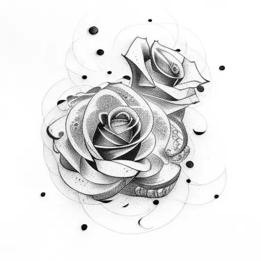 Half life with black rose  tattoo design idea