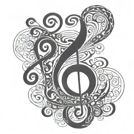 bass clef bass guitar strings tattoo design idea