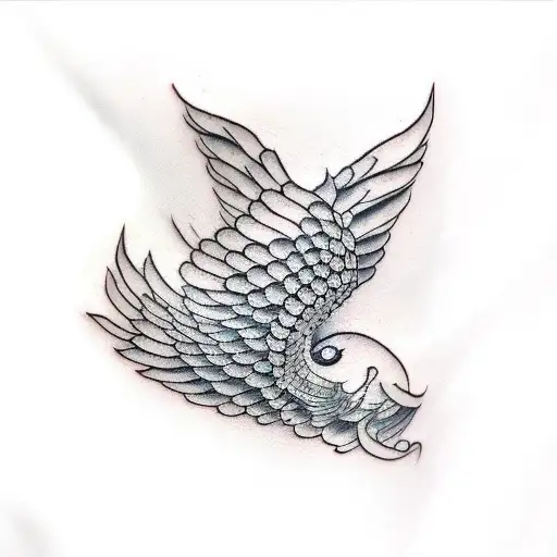 wings throat tatoo tattoo design idea