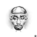 2 pac biggie smalle tattoo design idea