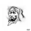 2 pac biggie smalle tattoo design idea