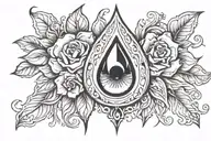lucifers last tear drops tattoo design idea