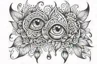 lucifers last tear drops tattoo design idea
