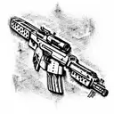 punisher ak47 tattoo design idea