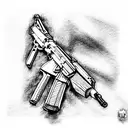 punisher ak47 tattoo design idea