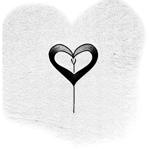 heart infinity tattoo design idea