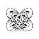 infinity heart symbol  tattoo design idea