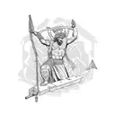 Greek concept with freedom and perseverance tattoo design idea