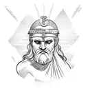 Greek concept with freedom and perseverance tattoo design idea