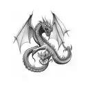 Dual Dragons for brothers matching tattoos tattoo design idea