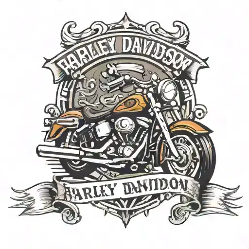 logo Harley Davidson tattoo design idea