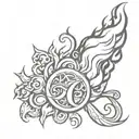 Tattoo idea that says blazing butts tattoo design idea