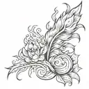 Tattoo idea that says blazing butts tattoo design idea