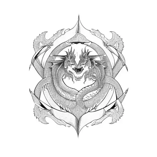 mobius strip with dragon tattoo design idea