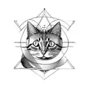 mobius strip with cat tattoo design idea