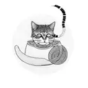 mobius strip with cat tattoo design idea