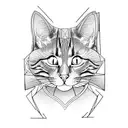 mobius strip with cat tattoo design idea