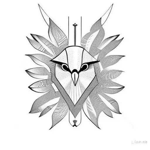 greek style  bird free  tattoo design idea
