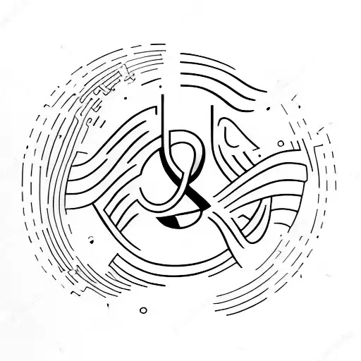 letra G y Y entrelazadas tattoo design idea