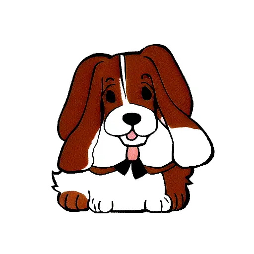 Basset hound  tattoo design idea