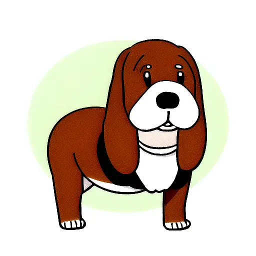 Basset hound  tattoo design idea