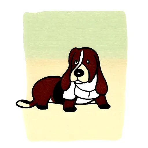 Basset hound  tattoo design idea