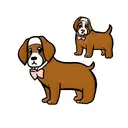 Basset hound  tattoo design idea