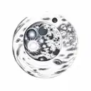 nightsky with clouds and a full moon  tattoo design idea