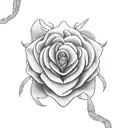Yorkshire rose mandala tattoo design idea